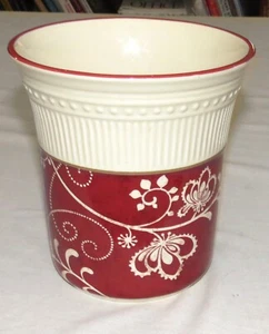 Pier 1 Maribeth 6 inch tall Ceramic Utensil Canister Holder - Picture 1 of 4