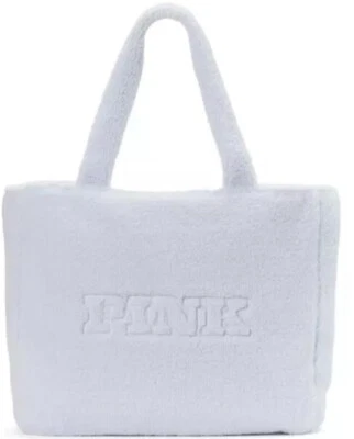 BOLSO DE MANO VICTORIA'S SECRET ROSA SHERPA POLAR LOGOTIPO VIAJE PLAYA GIMNASIO CREMALLERA NUEVO Foto 1 de 4