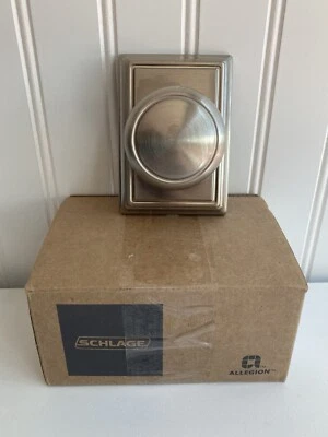 Schlage F170AND619 Andover NonTurning One-Sided Dummy Door Knob Satin Nickel NEW - Image 1 of 4