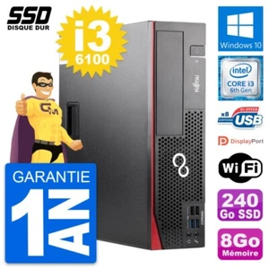 PC Fujitsu Esprimo D556 DT Intel Core i3-6100 RAM 8Go SSD 240Go Windows 10 Wifi - Imagen 1 de 7