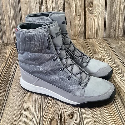 Adidas Womens Terrex Winter Boots Lace Up Choleah Padded CP Gray S80749 Size 9 - Image 1 of 4