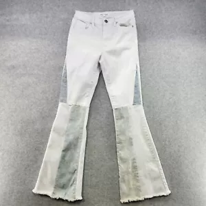 Almost Famous Schlagjeans Damen Gr. 5 weiß Denim helle Waschung mittlerer Bund - Bild 1 von 24
