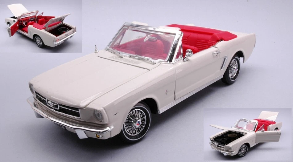 MotorMax FORD MUSTANG CONVERTIBLE "JAMES BOND GOLDIFINGER" CREME/WHITE 1:18 - Imagen 1 de 1