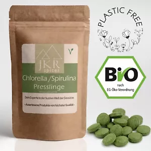 800 Stk Bio Spirulina Chlorella Presslinge je 500 mg - Algen Tabs | plastikfrei - Bild 1 von 9