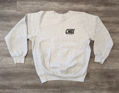 Sudadera De Colección Columbus Chill Para Hombres XL Gris Cuello Redondo Suéter ECHL Hockey Foto 1 de 4