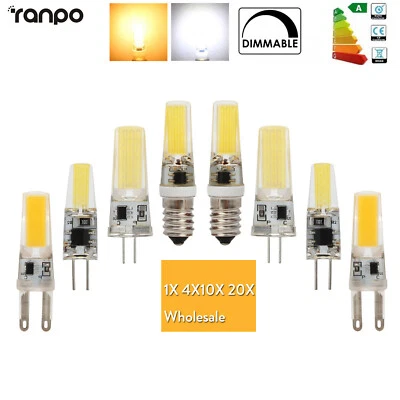 Dimmable 9W 6W G4 G9 Light Bulbs Cob 3000K Warm White Led 220V 12 Volts Mini - Image 1 of 4