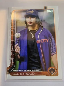 2025 Topps Series 1 First Pitch #FP-10  C.J. Stroud Houston Astros MLB  - Picture 1 of 2