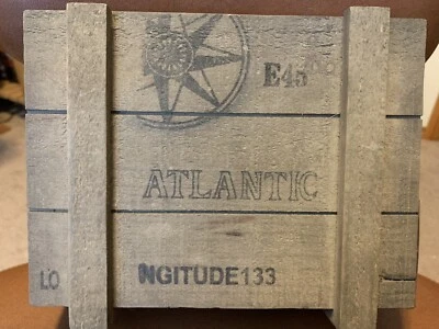 Atlantic Nautical Motif Wooden Box - Image 1 of 4