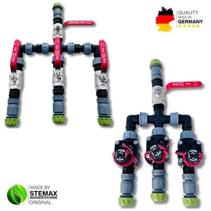 3-Wege-Wasserverteiler mit 12mm 13mm 19mm Schlauchanschluss, Kopfstation - Bild 1 von 9