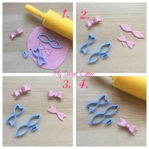 Fiocco Fiocchetto Bow Pdz formine Biscotti Cookie Cutter Base Fiocco 8cm - Picture 1 of 1