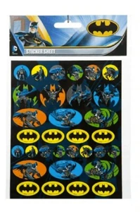 DC Comics Batman Sticker Sheet - Gotham bedroom, superhero - 38 pieces - Picture 1 of 2