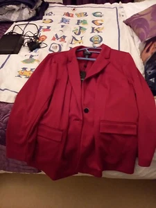 ladies size 24 Jacket Browny Red Chestnut With Gold Button Jacket New With Tags - Picture 1 of 6