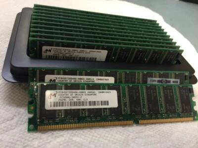 MT8VDDT3264AG-40BG5 Micron 256MB PC3200 DDR-400MHz non-ECC ( lot 0f 12 ) - Image 1 of 2