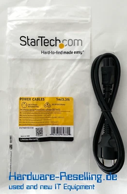 StarTech 1 m Notebook Laptop Netzkabel EU Schuko auf C5 2,5A 250V 18AWG - Bild 1 von 4
