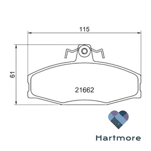 Juratek JCP610 Bremsbelagsatz vorne LH/RH - Bild 1 von 3