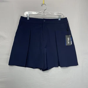 128 $ NEU RLX RALPH LAUREN Stretch plissiert Performance Shorts Golf marineblau L Large - Bild 1 von 21