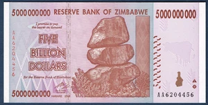 BANQUE DU ZIMBABWE.5 BILLIONS de DOLLARS Pick n° 84 de 2008 en NEUF AA6204456 - Imagen 1 de 2