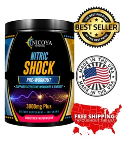 Nitric Oxide - Pre Workout Powder Increase Power, Strength & Energy. Watermelon - Picture 1 of 13