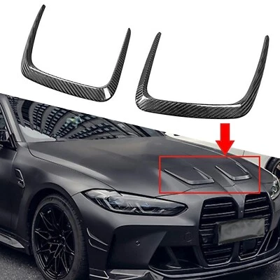 For BMW G80 M3 G22 G82 M4 G83 M4 2020+ Front Hood Vent Cover Dry Carbon Refit - Image 1 of 4