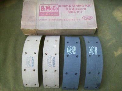 NOS Ford B4A2007B Drum Brake Shoe Linings 1949-1954 Ford Car & F1 F-100 Truck - Image 1 of 3
