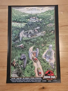 Jurassic Park Jeff Murray Siebdruck Poster Nt Mondo Inc UK P&P - Bild 1 von 13