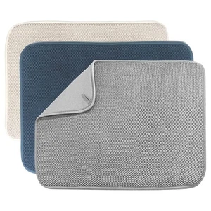 3 Pack Dish Drying Pad Absorbent Microfiber for Kitchen Counter Size 20x156024 - Bild 1 von 6
