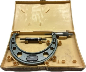 USED Mitutoyo Outside Micrometer 103-141 OM-125 100mm-125mm W/Case Japan Tool - Picture 1 of 16
