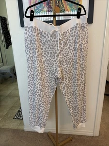 Victoria's Secret Jogginghose weiß Leopard Baumwolle mittelhoch XXL - Bild 1 von 4