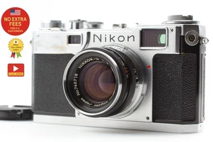 [Casi COMO NUEVA] Cámara fotográfica Nikon S2 plateada Lente Nikkor H 5 cm 50 mm f2 de JAPÓN - Imagen 1 de 16