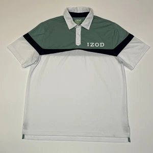 Izod Performance Xtreme Function Cool FX Golf Polo Herren Large grün weiß blau - Bild 1 von 14