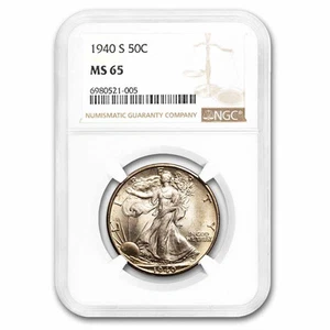 1940-S Walking Liberty Half Dollar MS-65 NGC - Picture 1 of 3