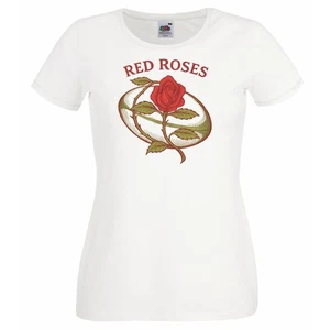 Damen-T-Shirt England Sport rot Rugby Rose Logo Lady Fit weiß - Bild 1 von 7
