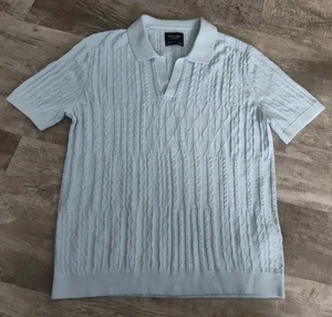 Abercrombie & Fitch Camicia Uomo Cable Patchwork Collo Johnny Taglia S Blu Usata in Ottime Condizioni - Foto 1 di 13