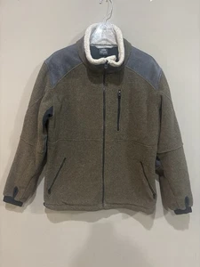 Kuhl Alpenwurx Full Zip Jacket Fleece Zip Pocket  Hike Outdoor Brown Mens Large - Picture 1 of 9