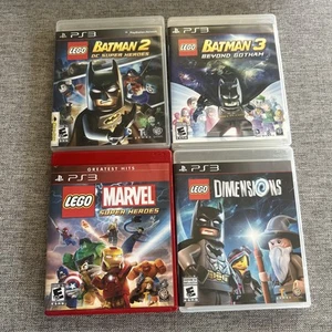 PlayStation 3 Game Lot PS3 LEGO 4x, Batman 2 & 3, Dimensions, Marvel Super Hero - Picture 1 of 2