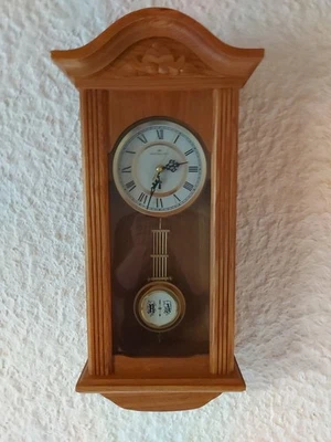 Meister Anker Funkwanduhr mit Pendel Holz Gebraucht Top Zustand - Bild 1 von 4