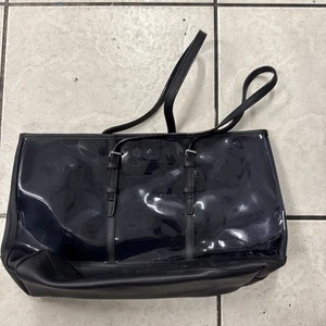 Kenneth Cole Reaction CLEAR BLACK SHOULDER BAG TOTE PURSE - Picture 1 of 5