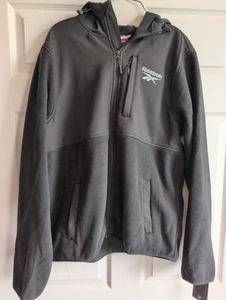 Reebok Men's Size Medium Softshell Jacket Charcoal Black Full Zip OMRB1293 - Picture 1 of 3