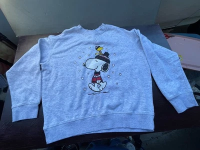 Peanuts Snoopy & Woodstock Let It Snow Sudadera H&M Gris Suéter Pequeño Foto 1 de 4