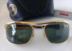 Ray Ban Vintage B&L L0255 OYLYMPIAN DeLuxe Gold Plated. G-15 Green 62mm. USA.Fda - Bild 1 von 9