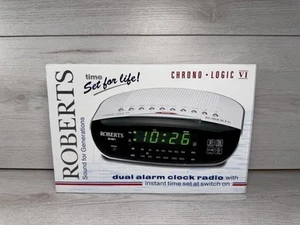 Roberts CR9971 2 Band Automatic Set Dual Alarm Clock Radio With Box - Picture 1 of 13