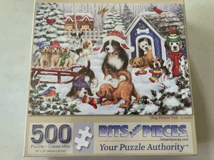Bits and Pieces "Hundehaus Spaß" von Makiko 500 Teile komplettes Puzzle - Bild 1 von 5