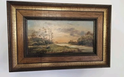 Ölgemälde auf Holz Signiert  - Bild 1 von 4