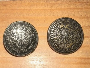 8 Oscar de la Renta Ersatz Silber Metallknöpfe Blazer Sport Mantel - Bild 1 von 5