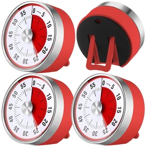 3 Pcs 60 Minute Magnetic Visual Timers 3 Inch Mechanical Desk Countdown Timer... - Picture 1 of 7