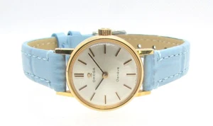 RELOJ PULSERA MANUAL OMEGA GENEVE CHAPADO EN ORO DE 20 MM PARA DAMA CORREA DE CUERO HEBILLA OMEGA - Imagen 1 de 6