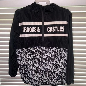 Crooks & Castles Varsity Windbreaker Bomber Pullover  - Size Large  - Picture 1 of 5