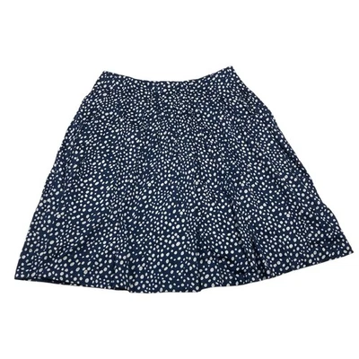 Christopher & Banks | Navy Blue Polka Dot Pleated A-line Skirt | Women’s Size 10 - Image 1 of 4