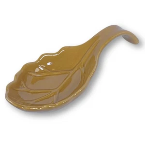 Tabletops Galerie Vintage Gold bemalt Blatt Keramik Löffel Rest Herbst Deko - Bild 1 von 8