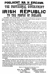 República de Irlanda La Proclamación de Pascua de 1916 Estampado cartel - Imagen 1 de 1